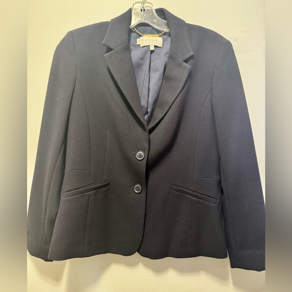 Hobbs London. LEILA Jacket Blazer. Navy. Fully lined. US size 6.